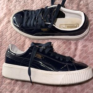 Navy Blue Women’s PUMA Platform Sneakers